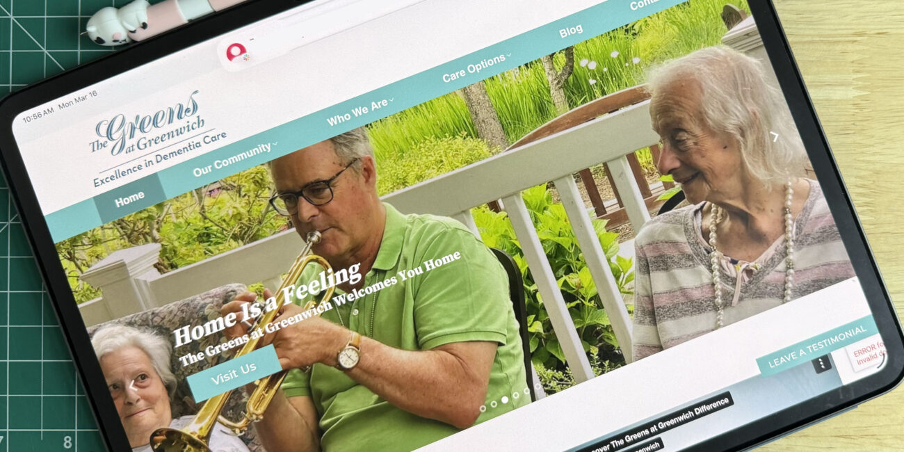 website redesign for The Greens at Greenwich, designed + developed by recreative + co.